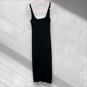 Reformation Jeans Size Small Black Ribbed‎ Sheath Maxi Dress Sexy Date Night